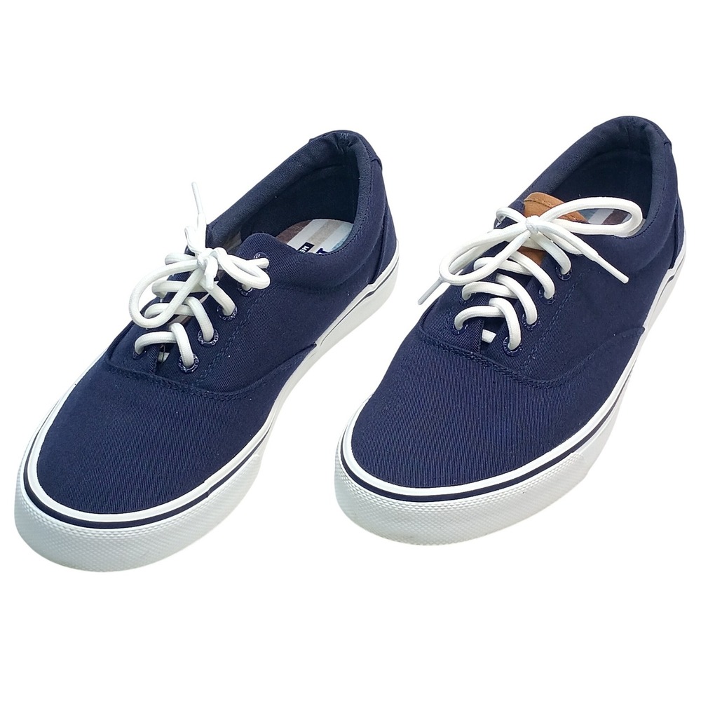 IZOD Rangley Sneaker Men Size 9 Navy Blue Canvas Memory Foam